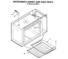 Kenmore 6654438914 microwave cabinet and shelf diagram