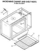 Microwave cabinet and shelf