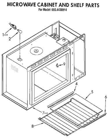 Microwave cabinet and shelf
