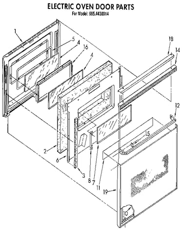 Electric oven door