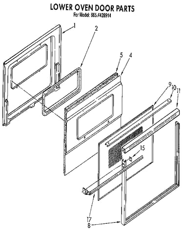 Lower oven door
