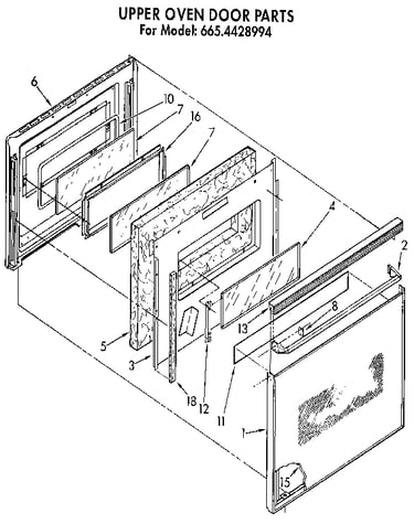 Upper oven door