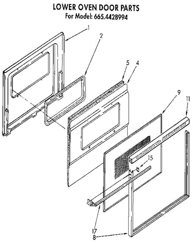 Lower oven door