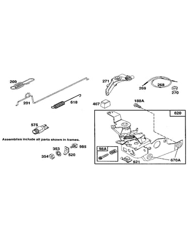 Carburetor control assembly