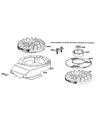 Magneto  and blower housing