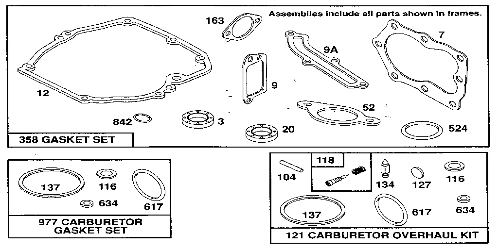 CARBURETOR GASKET SET/CARBURETOR OVERHAUL KIT