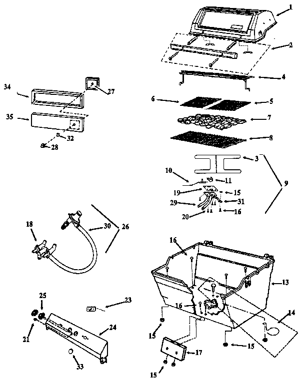 Grill head assembly