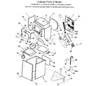 Kenmore 41799165130 cabinet parts & heater diagram