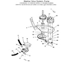 Kenmore 41799165130 washer drive system, pump diagram