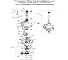 Kenmore 41799165830 transmission, water seal, lower bearing assy diagram