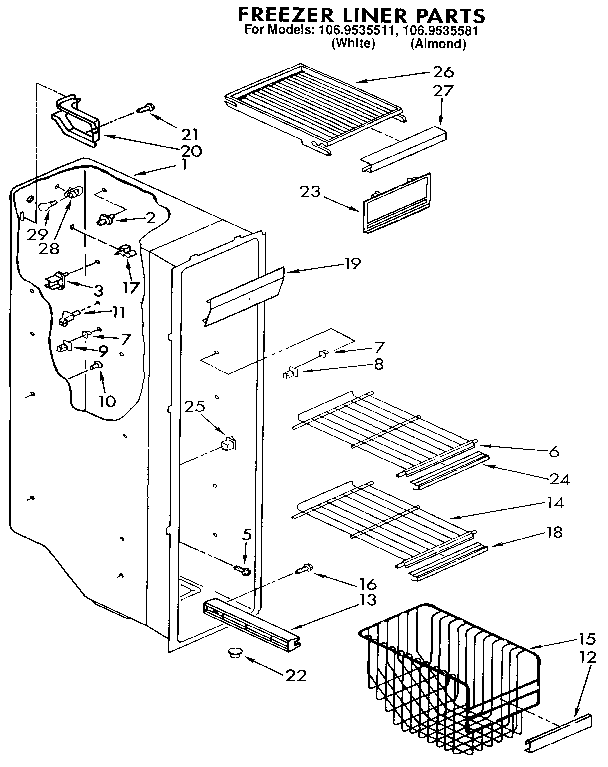 Freezer liner