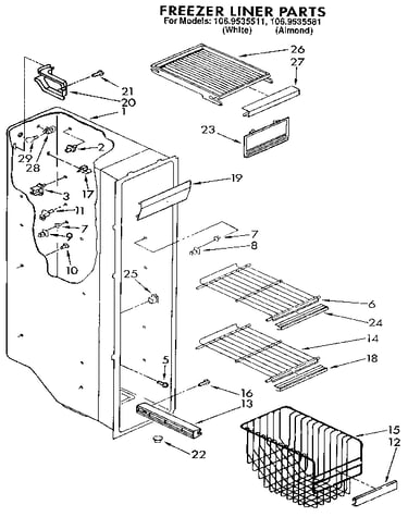 Freezer liner