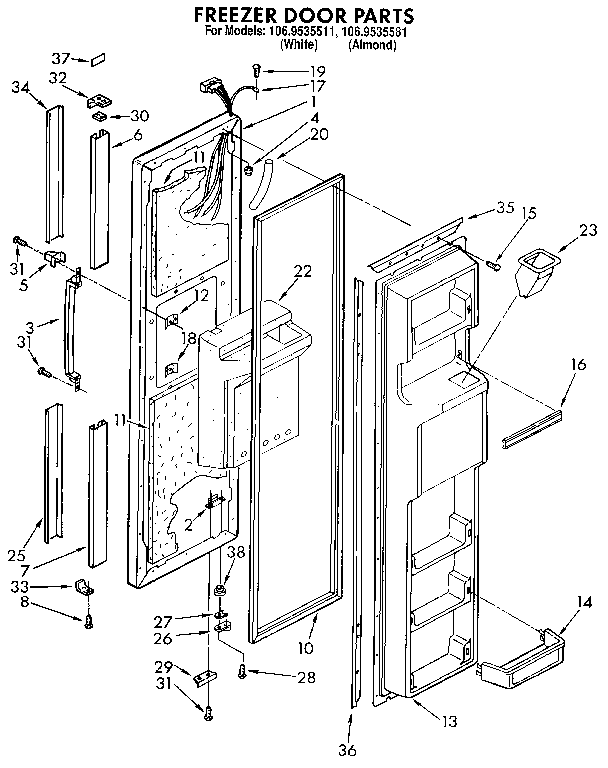 Freezer door