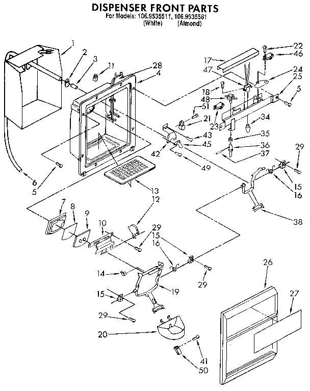 Dispenser front
