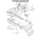 Kenmore 1069535781 motor and ice container diagram