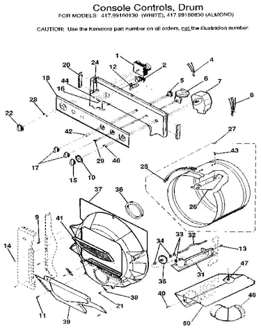 Console controls, drum