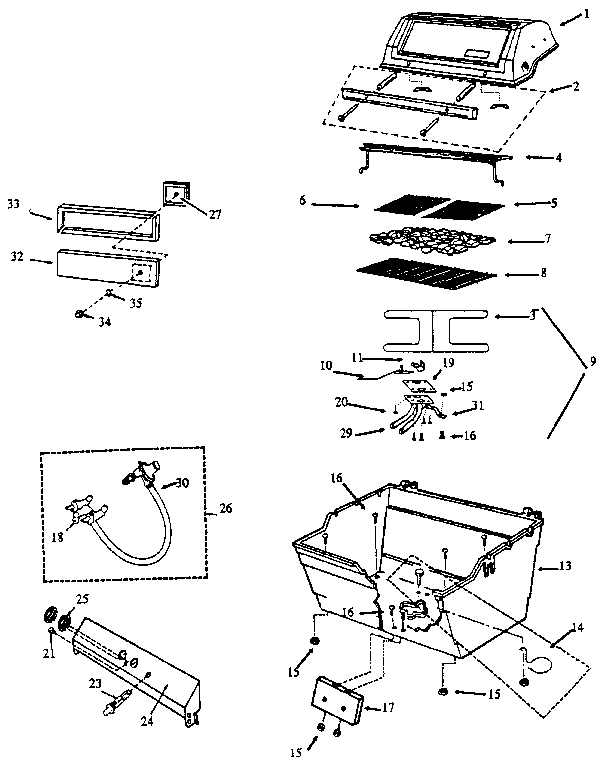 Grill head assembly
