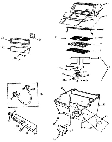 Grill head assembly