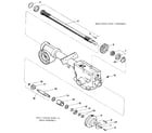 Troybilt 15006 drive shaft, input pinion shaft & gear assemblies diagram