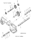 Wheel shaft & tiller shaft assemblies