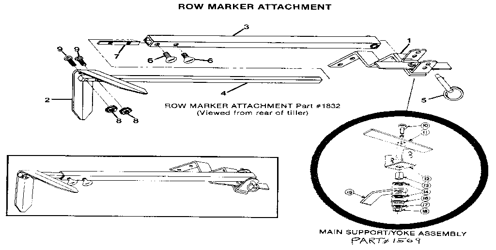Row marker attachment