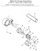 Motor, fan housing, exhaust duct