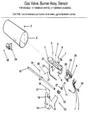 Gas valve, burner assy, sensor