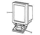 IBM PS1-2133 assembly 4:  display and linecord diagram
