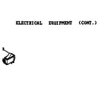 Kenmore 13310 electrical equipment diagram