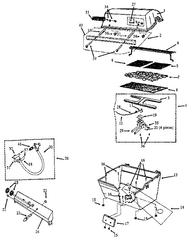 Grill head assembly