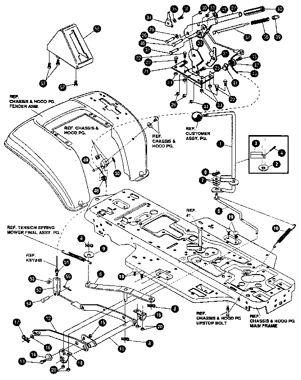 MOWER SUSPENSION ASSEMBLY