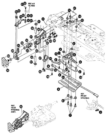 Rear steering assembly