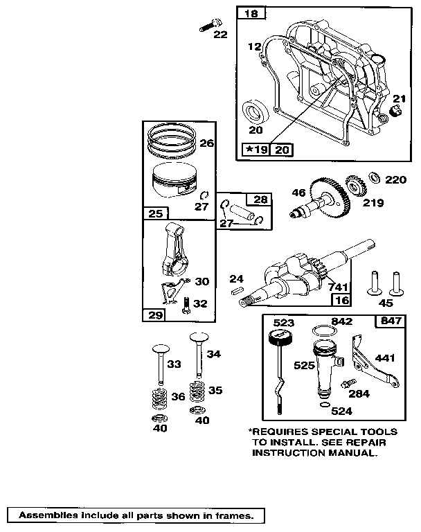 Official Briggs & Stratton 133412-0059-01 lawn & garden engine