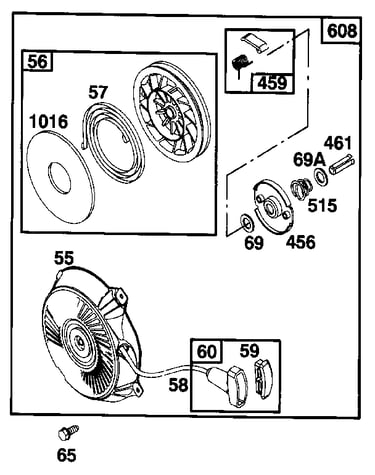 Rewind starter assembly