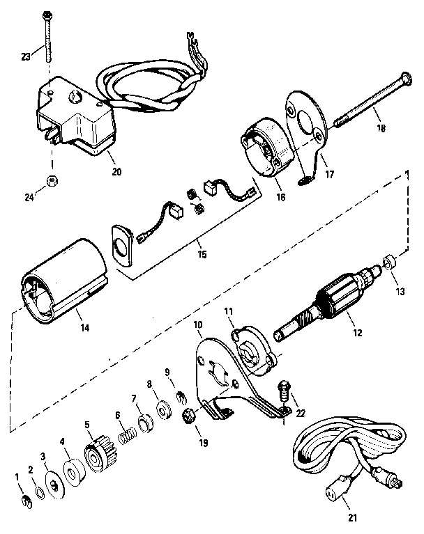Electric starter motor kit no. 590670