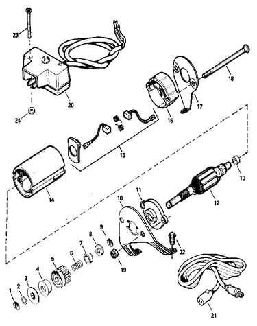 Electric starter motor kit no. 590670