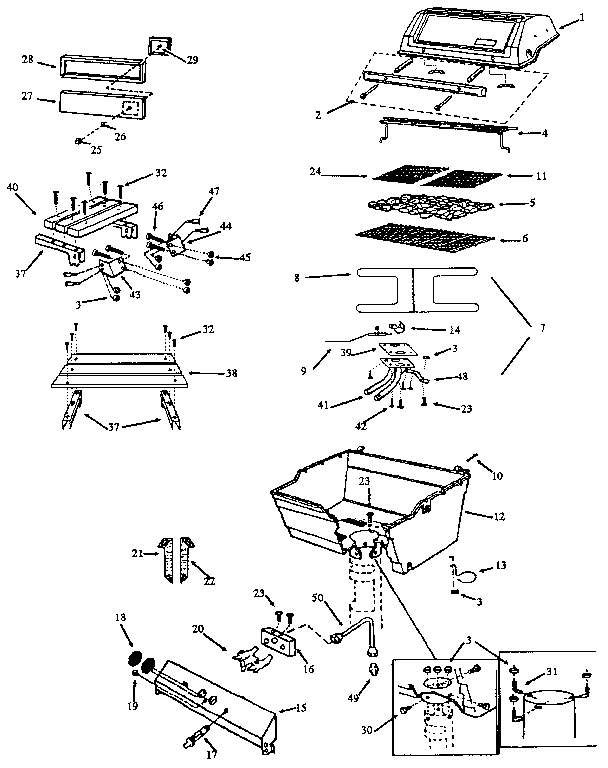 Grill and burner