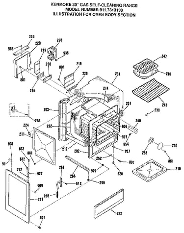 Oven body section