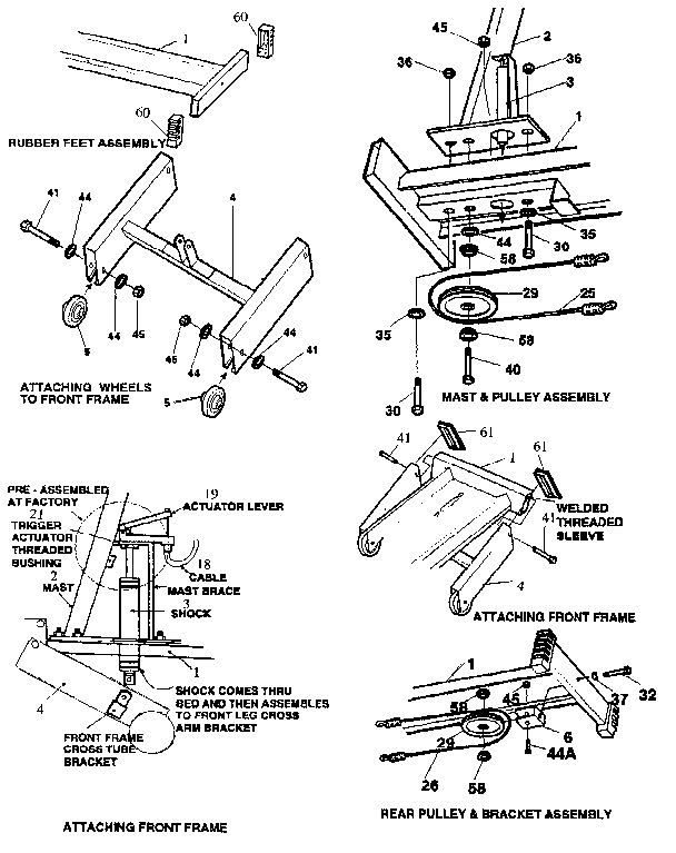 Attaching front frame