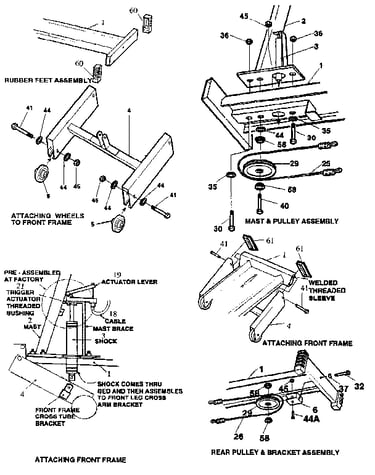 Attaching front frame