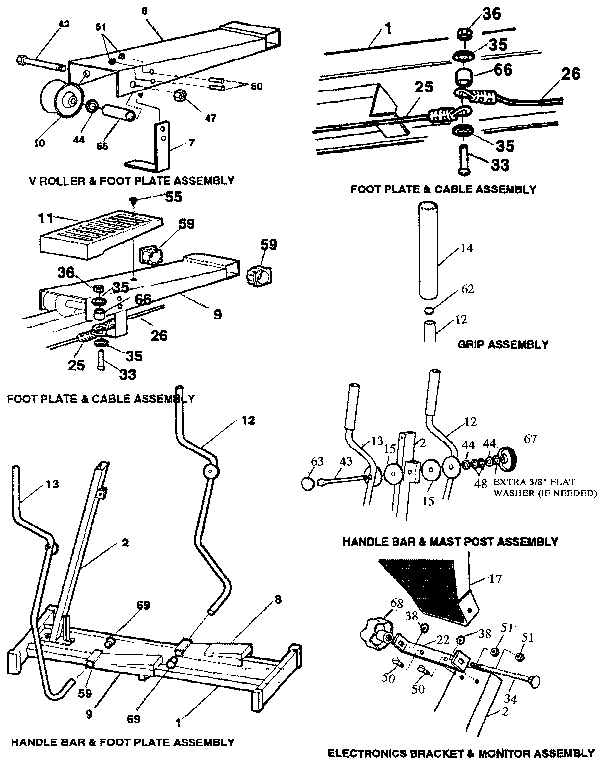 Electronics bracket & monitor assembly