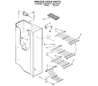 Kenmore 1069430212 freezer liner diagram