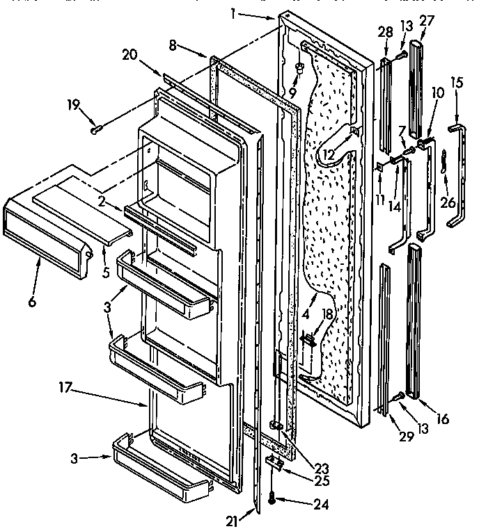 Refrigerator door
