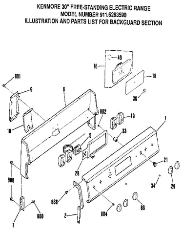 Backguard section