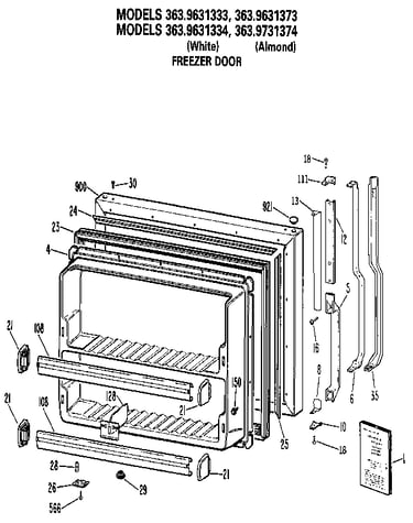 Freezer door
