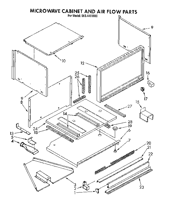MICROWAVE CABINET AND AIR FLOW