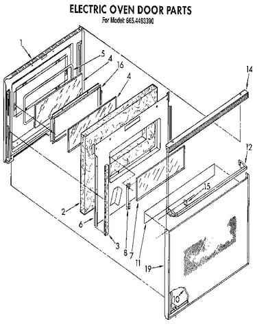 Electric oven door