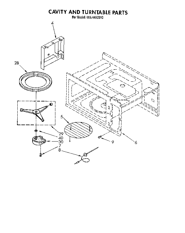 Cavity and turntable