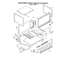 Kenmore 6654493310 microwave cabinet and air flow diagram