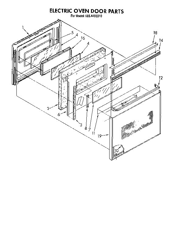Electric oven door